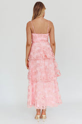 Dori Floral Embellished Maxi Dress Blush